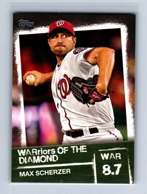 2020 Topps Series 2 Max Scherzer Warriors of the Diamond WOD-27 - Image 1 of 2