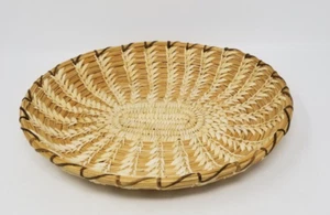 Tohono O'odham Papago Native American Oval Bear Grass Yucca Devils Claw Basket - Picture 1 of 16