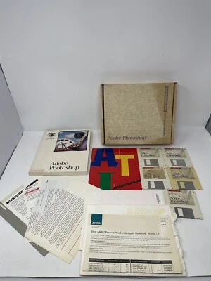 Vintage Adobe Photoshop Macintosh 5 Disc Set With User Guide Version 2 - Image 1 of 4