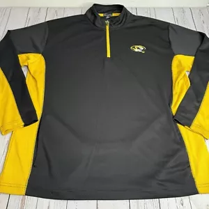 Champion Missouri Tigers Mizzou 1/4 Zip Pullover Sweatshirt Jacket Mens XL Black - Picture 1 of 10
