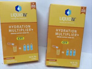 LIQUID I.V. Hydration Multiplier + Immune Support Drink Mix Tangerine TWO Boxes