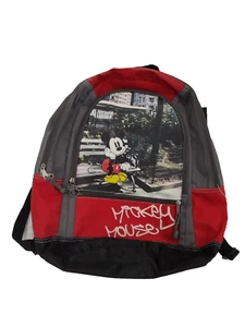 Mickey Mouse Disney Travel/School Backpack Sitting on a Park Bench Red - Bild 1 von 8