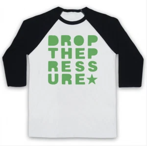 DROP THE PRESSURE MYLO ELECTRO POP UNOFFICIAL DANCE DJ 3/4 SLEEVE BASEBALL TEE - Picture 1 of 20