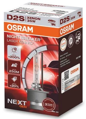 1 Stück OSRAM NIGHT BREAKER LASER +200% Birnen Lampen Xenon Scheinwerfer D2s - Bild 1 von 3
