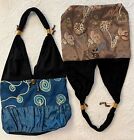 Pair Of Blue And Brown Indian Shoulder Bags Boho Style