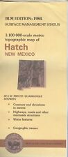 USGS BLM edition topographic map New Mexico HATCH 1984 