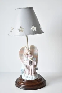 Ceramic Angel Candle Holder with Shade Figurine Christmas Decoration Handmade (A - Picture 1 of 20