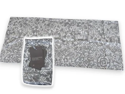 Restoration Hardware Italian Oushak Jacquard Grande Queen Lumbar Sham Gray 15x38 - Image 1 of 4