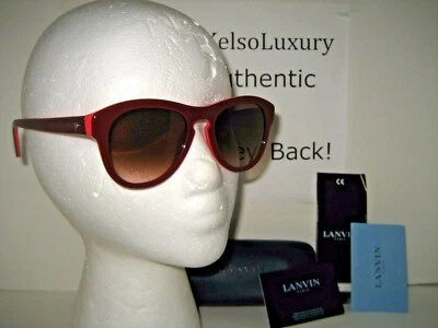 NUEVO Lanvin Paris Mujeres SLN589 Frambuesa Diseñador Logo Gafas de Sol Estuche 52/20/140  Foto 1 de 4