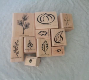 1999 Stampin' Up! - Simply Seasonal - 10-Piece Stamp Set - Scrapbooking Crafts - Picture 1 of 2