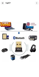 Adaptateur sans fil USB A Bluetooth 5.0 PC portable dongle Linux Windows 10 11 Royaume-Uni ! - Photo 1/3