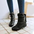 Women's Ankle Boot Hidden Heel Pull On Tassel Fringed Brogue Shoes Plus Sz