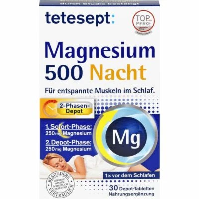 MERZ CONSUMER CARE GMBH TETESEPT Magnesium 500 Nacht Tabletten 30 St PZN13166699