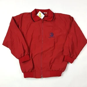 VTG Pebble Beach Golf Boy's Large Full Zip Windbreaker Retro Red Jacket Outdoor - Picture 1 of 8