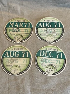 1971 RARE JOB LOT X 4 Road tax disc's genuine orig Ford Morris austin etc - Picture 1 of 2
