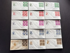 US 1940 FDC (FA12) +Famous Americans #859-93 BLK4 +Set of 35 FDCs +Cachet +Rare - Picture 1 of 2