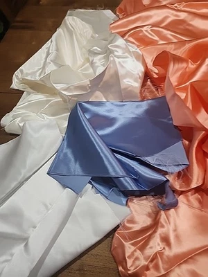 Vintage Faux Silk Pieces For Crafting - Image 1 of 4