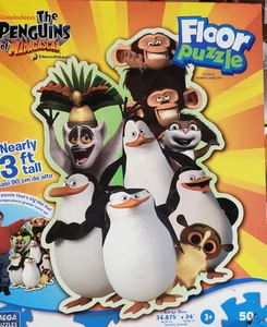 Rompecabezas de piso Nickelodeon Penguins of Madagascar 50 piezas 3' mega rompecabezas completo - Imagen 1 de 2