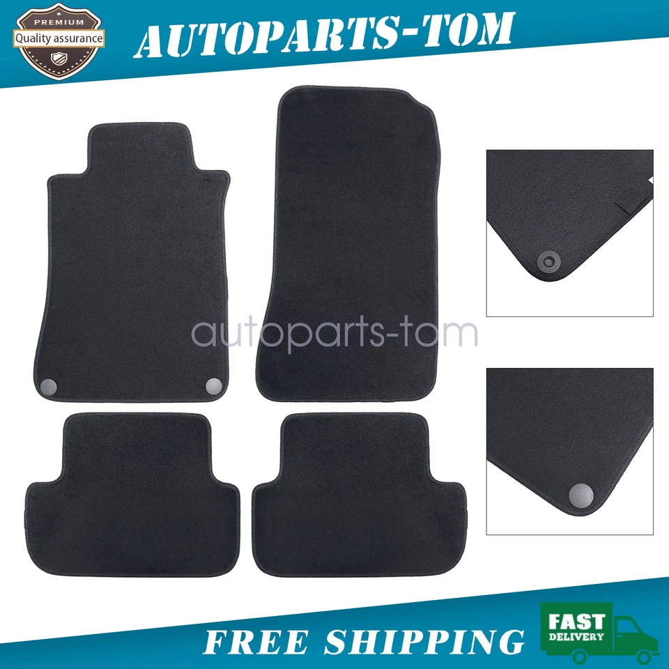 Alfombrillas alfombra para Mercedes-Benz W209 CLK 500 350 280 2003-2009 terciopelo negro Foto 1 de 4