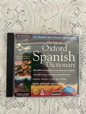 Oxford Pop-up Spanish Dictionary CD-ROM Windows 95/98/NT/ME/2000/XP - Image 1 of 4
