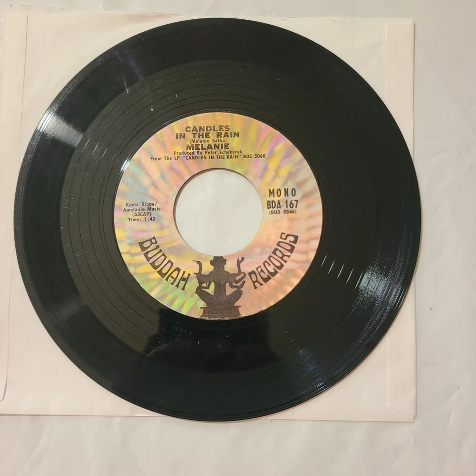 Melanie ~ Candles In The Rain/ Lay Down ~ Buddah 45 RPM Record - Image 1 of 4
