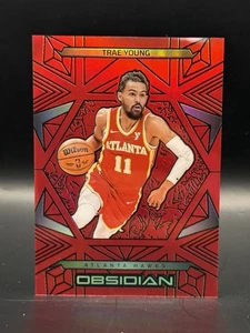 TRAE YOUNG - 2024-25 Obsidian Basketball #73 -  Red Flood - COLOR MATCH - Picture 1 of 2