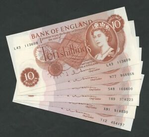 BANK OF ENGLAND 10 shillings 1963-7 Hollom COLLECTION QEII B294  Banknotes
