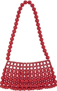 Women Colored Acrylic Beaded Handmade Satchel HandBag for Wedding Evening Party - Picture 1 of 5