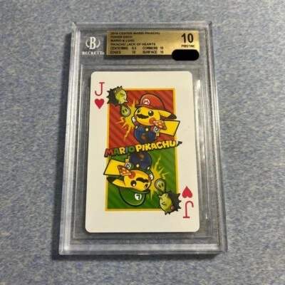 BSG10 2016 POKEMON CENTER MARIO PIKACHU POKER DECK #JH LUIGI NINTENDO FREE SHIPP - Image 1 of 4