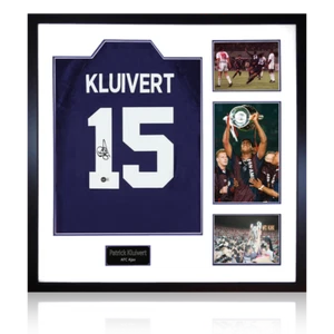 Patrick Kluivert Signed Ajax Shirt Elite Frame - Picture 1 of 2