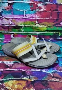 Merrell Women’s Zinnia Sandals Silver Lining Flax Yellow Gray Strappy Size 10 - Picture 1 of 10