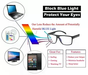 Gafas bloqueadoras de luz azul para juegos de computadora techo plano protección para el cuidado de la visión - Imagen 1 de 20