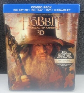 The Hobbit: An Unexpected Journey (3D Blu-ray, Blu-Ray & DVD, 2012) w/Lenticular - Picture 1 of 1
