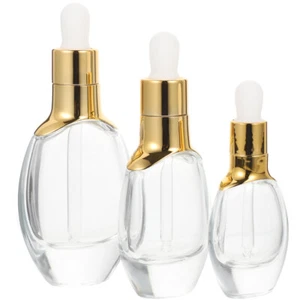 3 Sets Essential Oil Dropper Bottle Travel Empty Bottles Clear Glass - Picture 1 of 12
