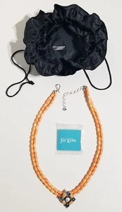 Jay King Desert Rose Trading Engelshautkoralle & Perle Sterling Halskette ☆ Neu ☆ - Bild 1 von 12