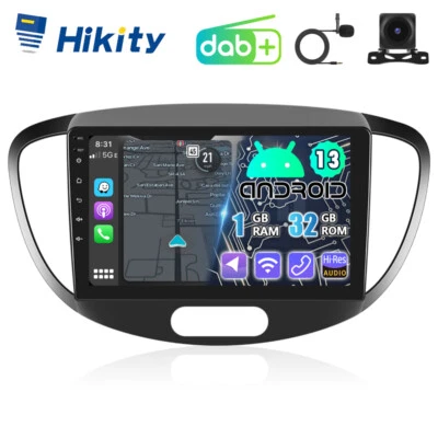 DAB+ CarPlay Android15 Autoradio Für Hyundai i10 2007-2013 mit GPS Navi WIFI Kam - Bild 1 von 4