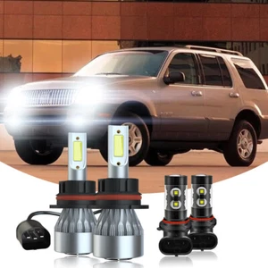 For Mercury Mountaineer 1999-2001 LED Headlight Hi/Lo+Fog Light Bulbs - Picture 1 of 18