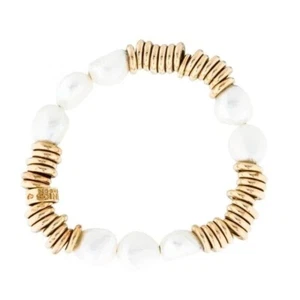 Links of London 18k Rolled Gold Pearl Station Sweetie Bracelet - Picture 1 of 4