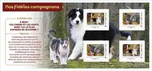 france 2024 Dogs and cats AUTUMN faithful companions best friend 4v COLLECTOR - Picture 1 of 2