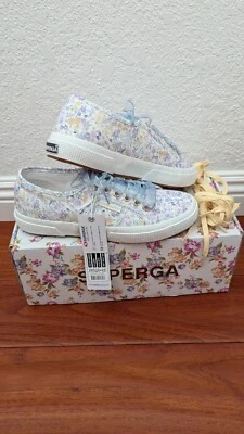 New In Box Superga x LoveShackFancy Floral Sneakers Size 8 - Image 1 of 4