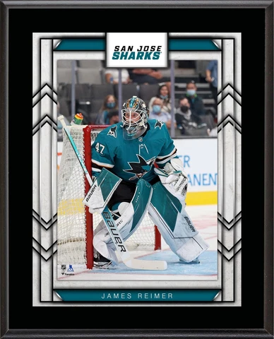 James Reimer San Jose Sharks 10.5" x 13" Sublimated Player Plaque Cover