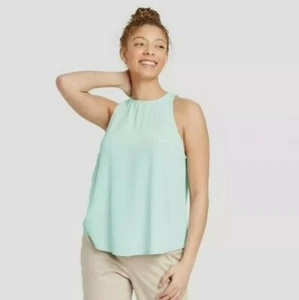 Camiseta sin mangas A New Day para mujer talla pequeña verde menta espalda de corredor - Imagen 1 de 3