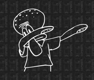 Squidward Dab JDM Import Lowered Slammed Truck Race Car Decal - Picture 1 of 3