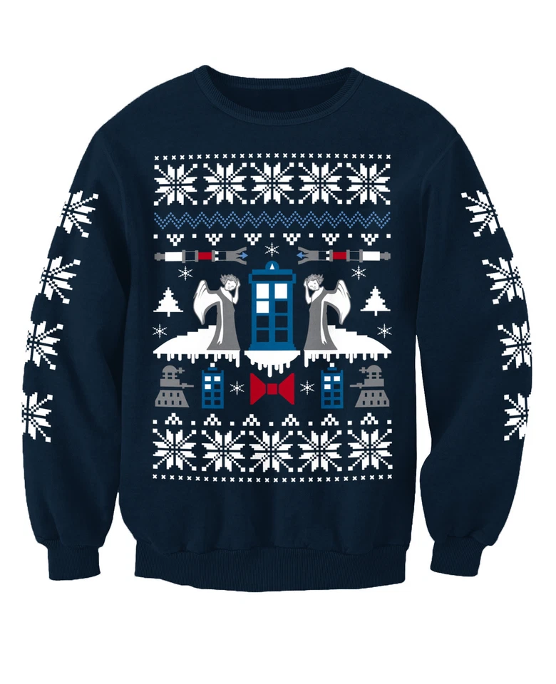 Doctor Who Ange Inspiré Adultes Nouveauté TV Sci Fi Noël Sweat Pull Foto 1 de 1