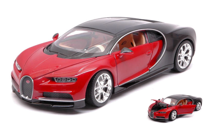 Welly BUGATTI CHIRON RED/BLACK 1:24 - Immagine 1 di 1