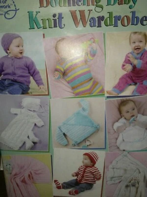 BOUNCING BABY KNIT WARDROBE AFGHANS SWEATERS 8 DESIGNS KNITTING PATTERN BOOK - Image 1 of 4