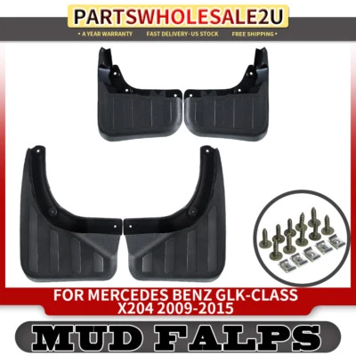 4 guardabarros protector contra salpicaduras para Mercedes Benz X204 GLK250 GLK280 GLK300 2009-2015 Foto 1 de 4