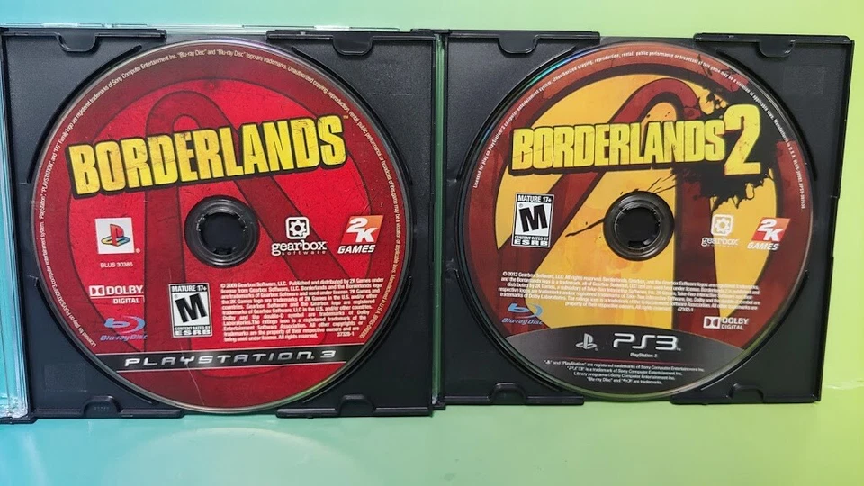 Borderlands 1 + 2 -  Sony PlayStation 3 PS3 Lot Game Tested & Working  - Image 1 of 1