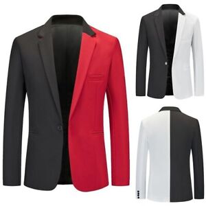 Timeless Men's Slim Fit Wedding Party Business Suit Blazer Office Outwear
