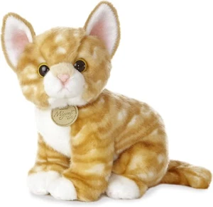 Aurora Adorable Miyoni Plush Toy Tots Orange Tabby Kitten 10 inch Cat NWT - Picture 1 of 3